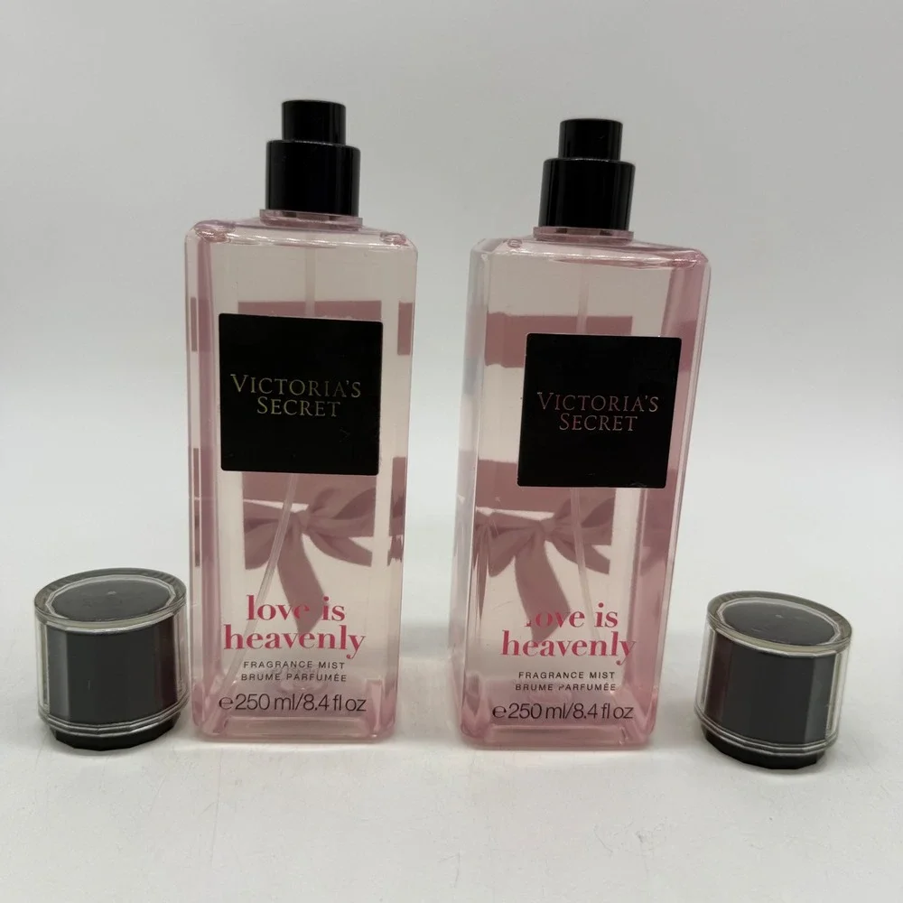 Victoria's Secret Fragrance Mist Love is Heavenly 8.4oz Set of 2 Pink Floral